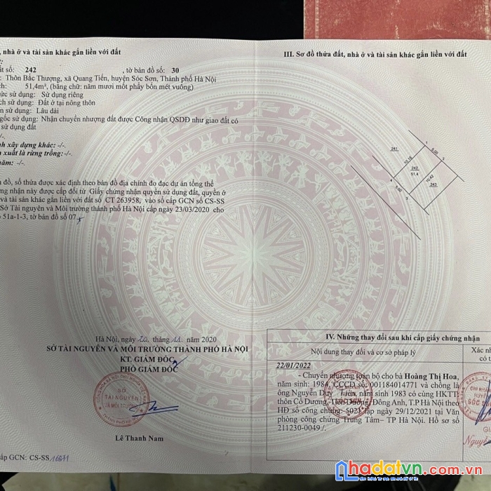 Cần bán 51.4m2 view hồ bắc thượng đường 5m giá 950tr