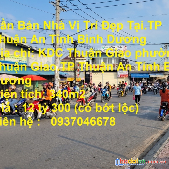 Cần bán nhà vị trí đẹp tại.tp thuận an tỉnh bình dương
