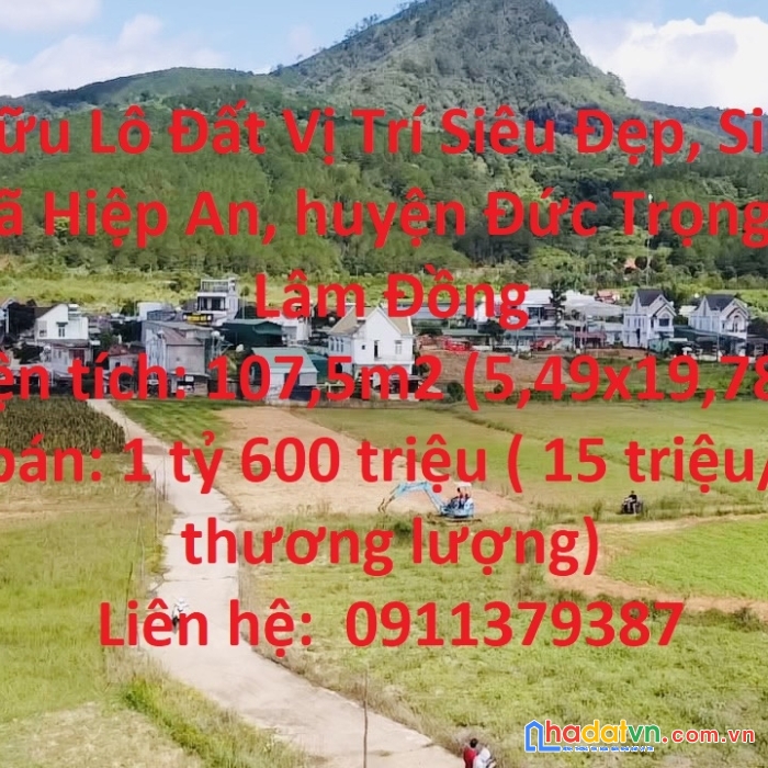 Sở hữu lô đất vị trí siêu đẹp, siêu rẻ tại đức trọng, lâm đồng