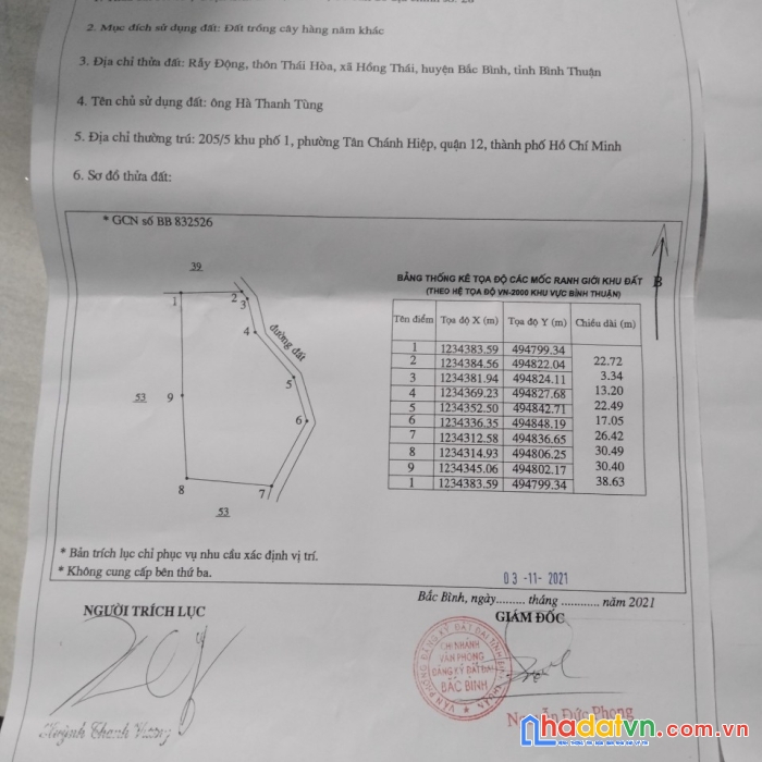 Chính chủ bán đất hồng thái, 85m mặt tiền đường, 600 triệu, 0932627439
