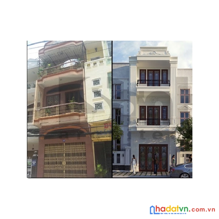 Nhà mt ông ích khiêm, 60m2, 3 tầng, nở hậu, 12.9 tỷ