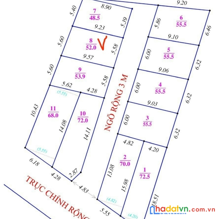 Cần tiền bán rẻ 55.5m2 vệ linh - phù linh , giá 16tr/m2
