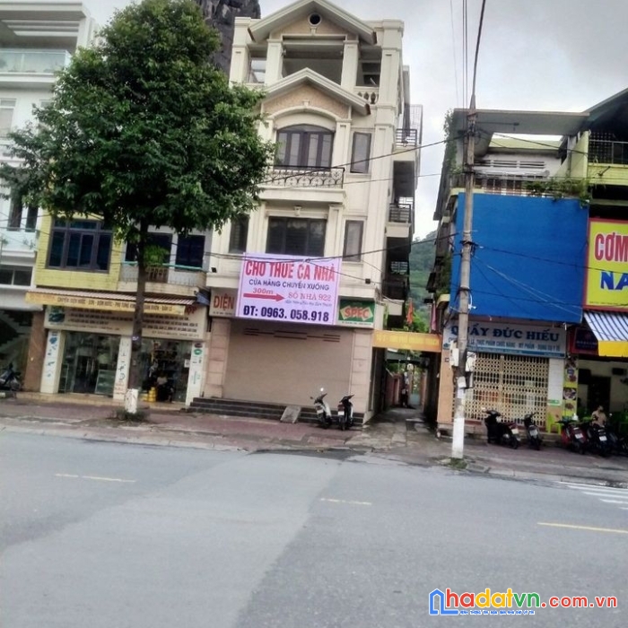 Cho thuê nhà mặt phố lô góc 2 mặt tiền ngã 4 đầu thành phố cẩm phả - tỉnh quảng ninh
