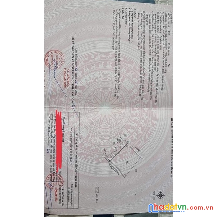 Bán đất(8x43)  trung tâm cổng vàng - cư xá - liên hiệp - đức trọng - lâm đồng