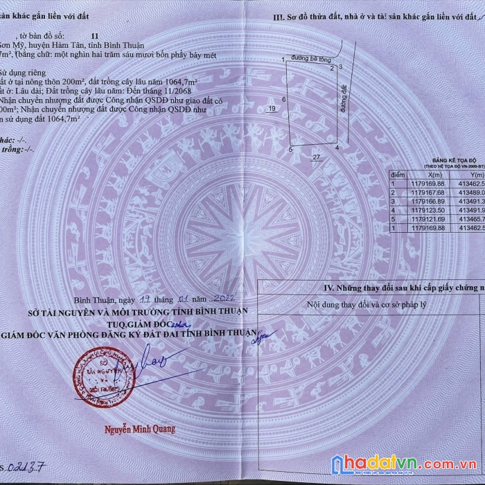 Chính chủ cần bán lô đất thôn 4 -sơn mỹ -hàm tân -bình thuận