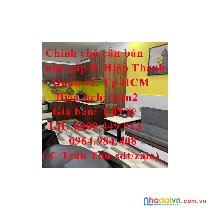 Chính chủ cần bán nhà gấp  quận 12, tp hồ chí minh