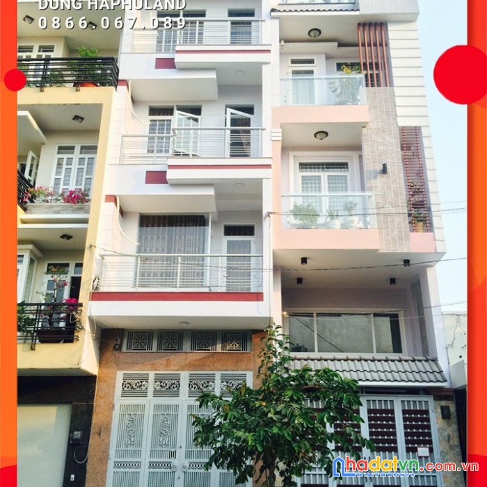 Nhà mặt tiền kinh doanh. 4m1 x 20m, 6 tầng. phổ quang, p2, tân bình.