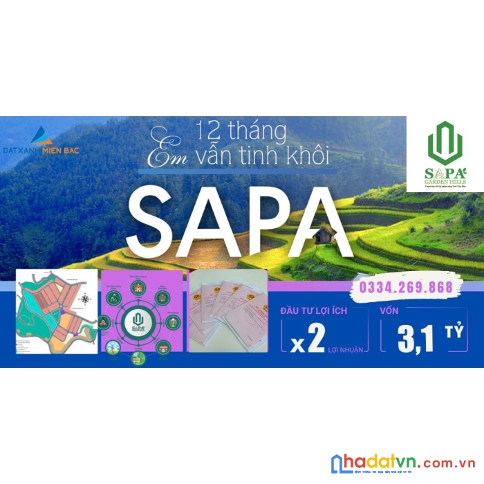 Sở hữu ngay đất nền dự án sapa garden hills, có sổ đỏ vĩnh viễn, chiết khấu cao và nhiều quà tặng khác…