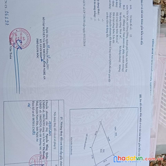 Cần bán gấp lô đất đẹp gía đầu tư tại xã hưng đông, tp vinh nghệ an