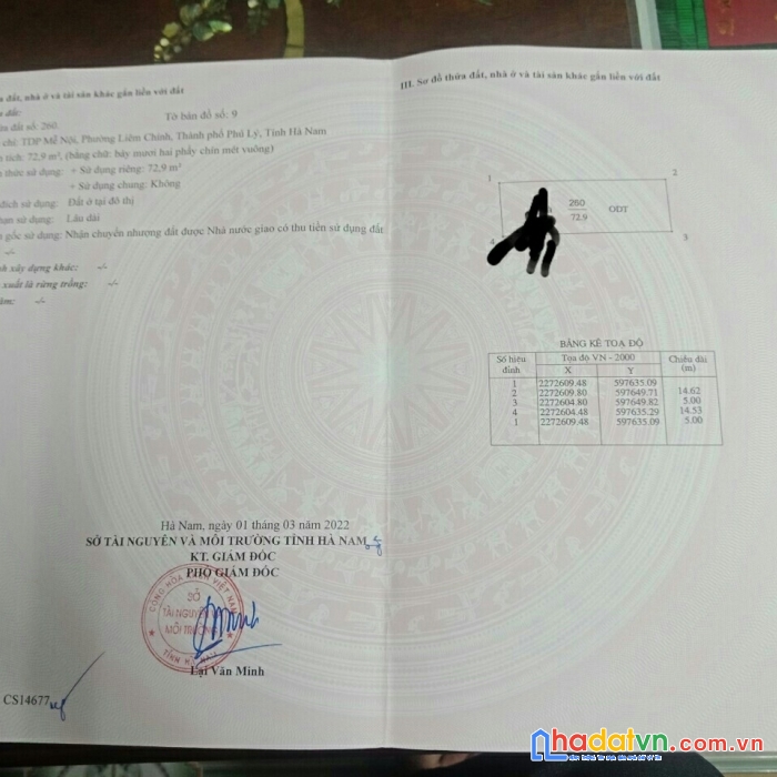 Do cần tiền em bán lô đất tại phố đặng văn ngữ - phường liêm chính – tp phủ lý – tỉnh hà nam.