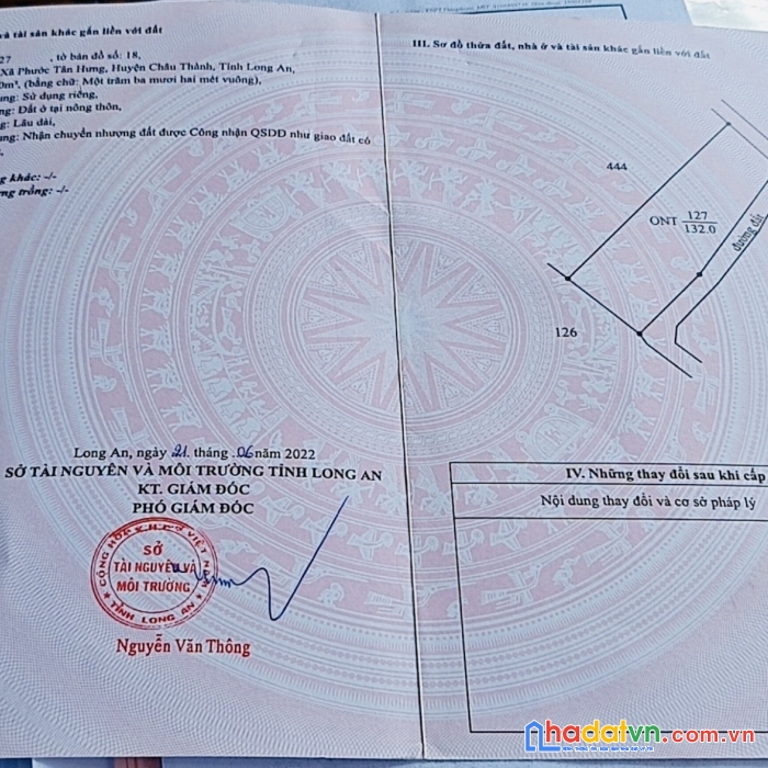 Chính chủ bán đất thổ cư sổ hồng lô góc 2 đường bt chưa qua đầu tư làm nhà vườn thoải mái