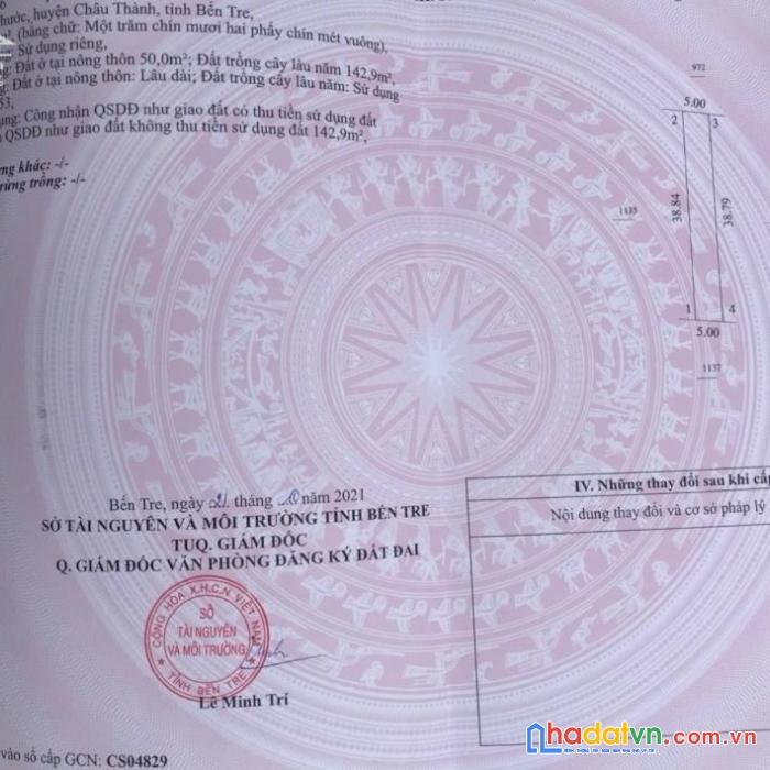 Chính chủ bán nhanh lô đất giá rẻ ngay an phước, châu thành, bến tre