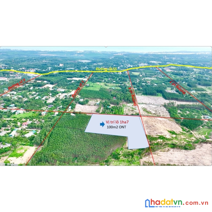 Chính chủ bán 1ha7 sẵn 100m2 ont 2 mặt tiền đường số 8 - thôn 1 sơn mỹ, bình thuận