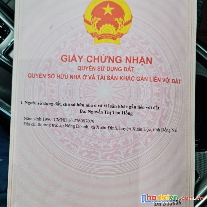 Chính chủ : cần bán đất vườn vị trí đẹp tại tỉnh đồng nai