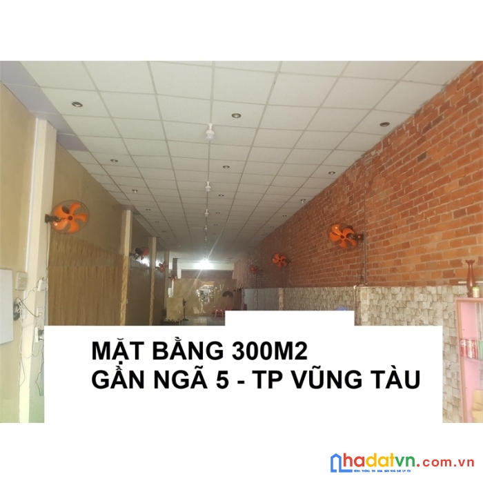 Cho thuê mặt bằng rộng 300m2 gần ngã 5 trương công định tp vũng tàu