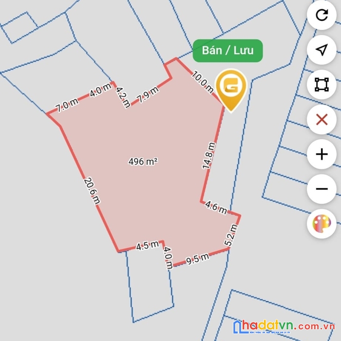 Cần bán gấp lô đất 490m2 mặt tiền chợ bến lức, long an