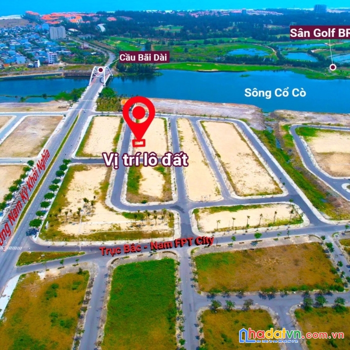 Fpt city đà nẵng, 2mặt tiền sát sông cổ cò, vị trí cực đẹp