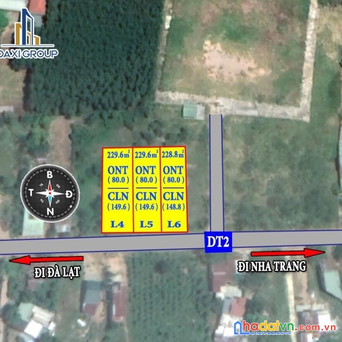 Cần bán 3 lô đất mặt tiền đường tl2 xã sông cầu, huyện khánh vĩnh