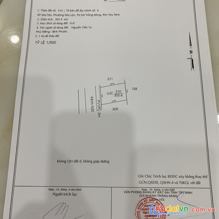 Đất luc gia tân gia lộc trảng bàng tây ninh