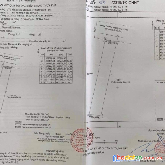 Đất chính chủ ngay đường cao văn bé - vĩnh phước - nha trang .giá cực tốt
