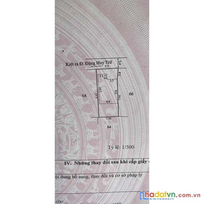 Chủ  kẹt tiền cần bán  gấp đất kiệt 99 đặng huy trứ, tp. huế - lh: 076_374_5557