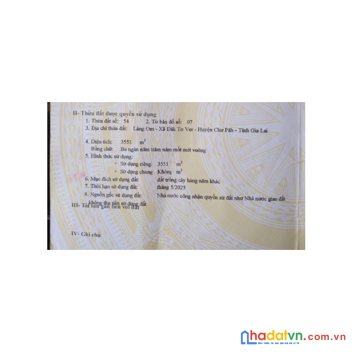 Cần bán gấp lô đất đẹp tại làng om, xã đăk tơ ver,  huyện chư păh , tỉnh gia lai.