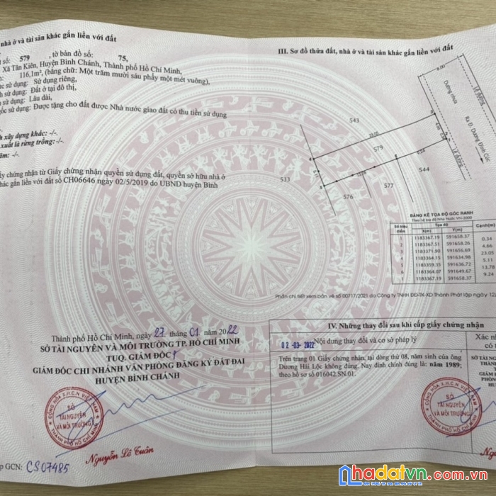 [ chính chủ ] kẹt tiền cần ra lô đất mặt tiền đường nhựa 8m, cách 5m đường dương đình cúc, dt