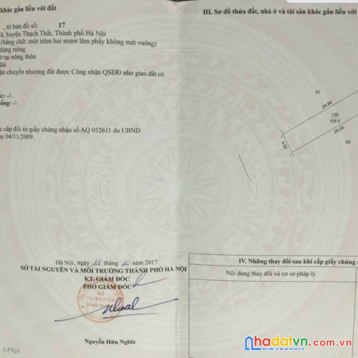 Bán 125m2 full thổ cư trục chính xã - vành đai cnc hòa lạc