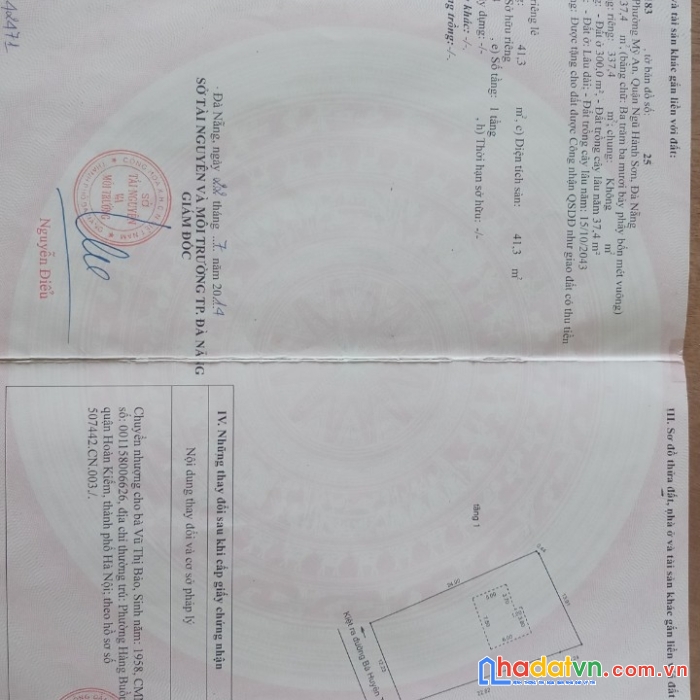 Chính chủ cần bán lô đất vị trí đẹp tại quận ngũ hành sơn đà nẵng