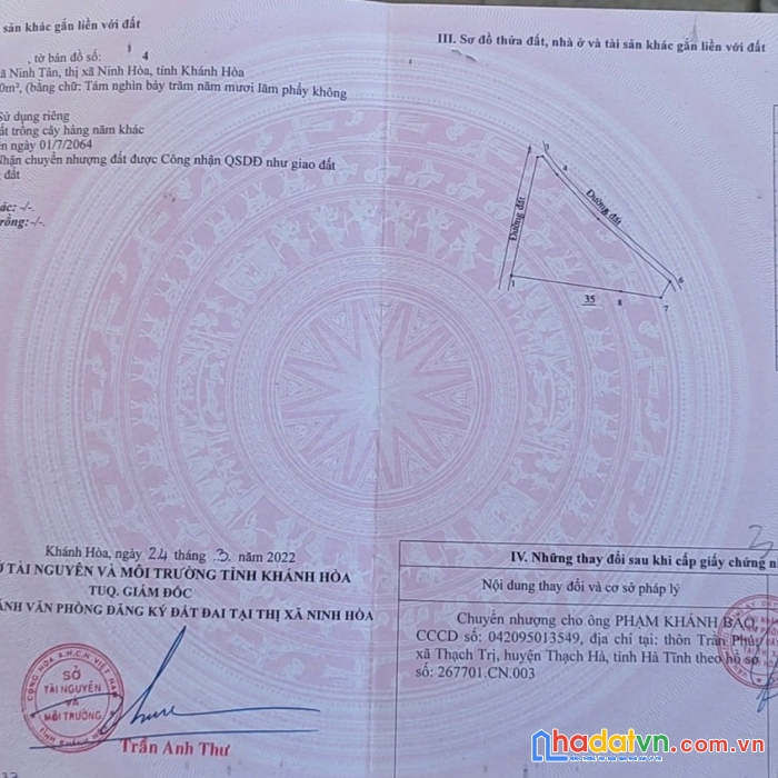 Bán 2 lô đất vị trí đẹp giá rẻ hấp dẫn tại khánh hòa