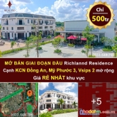 Khẩn cấp: đầu tư từ giai đoạn đầu tiên -nhận đặt chỗ mở bán đợt 1 dự án richland residence