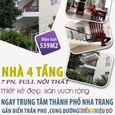 Bán nhà ngay trung tâm thành phố nha trang 4 tầng giá chỉ 1xxx full nội thất