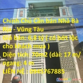 Chính chủ cần bán nhà bà rịa – vũng tàu