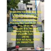 Chính chủ cần bán căn nhà 2 mặt tiền vị trí đẹp tại quận tân phú-tp hcm