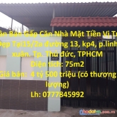 Cần bán gấp căn nhà mặt tiền vị trí đẹp tại tp thủ đức, tphcm