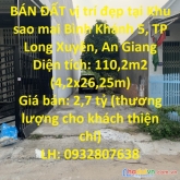 Bán đất vị trí đẹp tại khu sao mai bình khánh 5, tp long xuyên, an giang