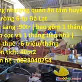 Sang nhượng quán ăn tâm huyết tại phường 6-tp đà lạt