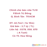 Chính chủ bán nhà tỉnh lộ 10, phường bình trị đông, quận bình tân,hcm