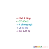 Nhà hoàng hoa thám - hà đông 40m2, 4 tầng, 7 phòng ngủ, có sổ đỏ, giá 2.75 tỷ lh0936206176