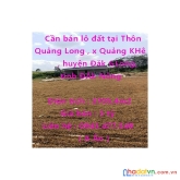 Cần bán lô đất tại thôn quảng long , xã quảng khê, huyện đăk glong, tỉnh đăk nông