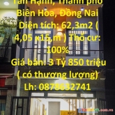 Sở hữu ngay căn nhà mặt tiền tại phường tân hạnh, thành phố biên hòa, đồng nai