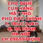 Cho thuê cửa hàng mặt phố tại phố phó đức chính - p. trúc bạch - quận ba đình - hà nội