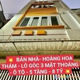 Tây hồ- hoàng hoa thám- ô tô- lô góc 3 mặt thoáng- 5 tầng- 8 tỷ
