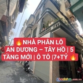 Nhà phân lô an dương – tây hồ | 5 tầng mới | ô tô |7++tỷ
