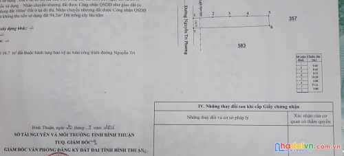Bán đất mặt tiền 100m2 odt nguyễn tri phương
