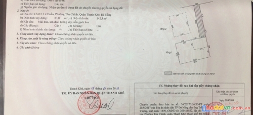 Chính chủ rao bán nhà tại đường lê duẩn - tp đà nẵng; dt đất 108,3 m2; giá 14,2 tỷ