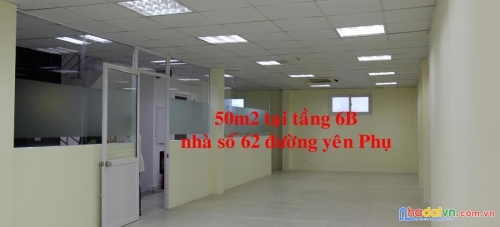 Mời thuê vp 45m mặt đường yên phụ, giá rẻ