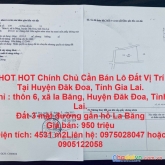 Hot hot hot chính chủ cần bán lô đất vị trí đẹp tại huyện đăk đoa, tỉnh gia lai.